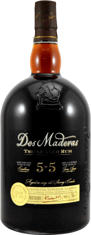 Envoi gratuit | Rhum Williams & Humbert Dos Maderas P.X. 5+5 Espagne Bouteille Jéroboam-Double Magnum 3 L