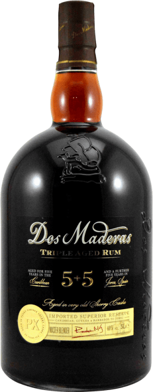 Spedizione Gratuita | Rum Williams & Humbert Dos Maderas PX 5+5 Pedro Ximénez Spagna Bottiglia Jeroboam-Doppio Magnum 3 L
