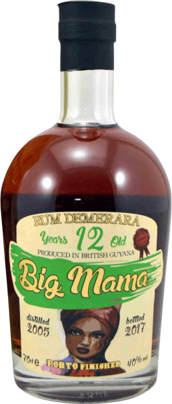 Envío gratis | Ron Demerara Big Mama Porto Wine Cask Finish — Acabado en Barrica Guayana 12 Años 70 cl