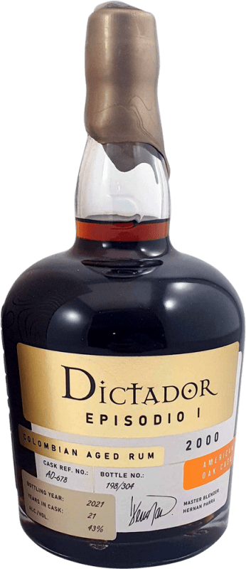 159,95 € Free Shipping | Rum Destilerías Colombianas Dictador Episodio I American Oak Cask