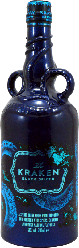 43,95 € | Rum The Kraken Black Spiced Unknown Deep Nº 2 Ceramic Porcelain Trinidad and Tobago 70 cl
