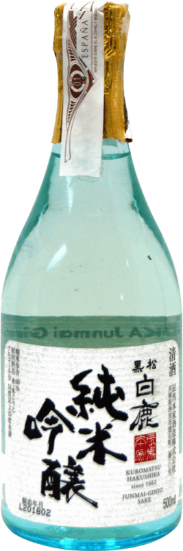 11,95 € 免费送货 | 清酒 Kuromatsu Hakushika Junmai Ginjo 中瓶装 50 cl