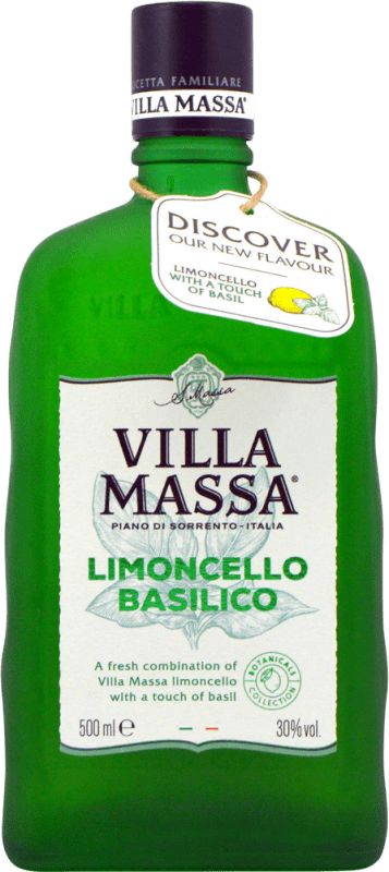 12,95 € Envío gratis | Licores Villa Massa Limoncello Basilico Botella Medium 50 cl