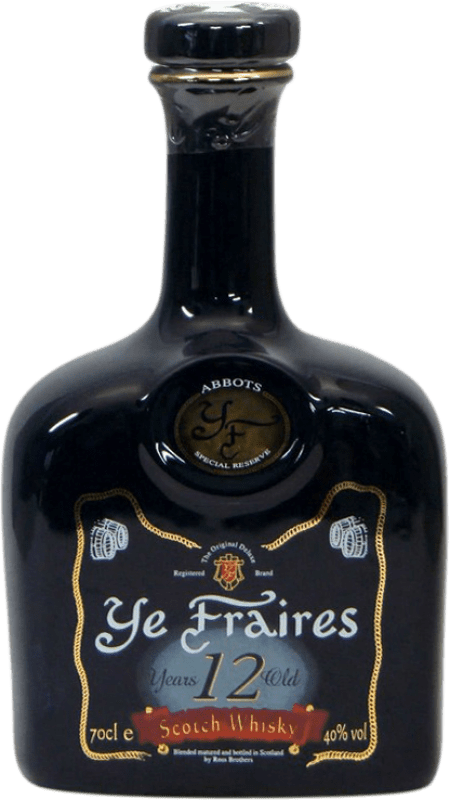 Free Shipping | Blended Whisky Ross Ye Fraires Cerámica United Kingdom 12 Years 70 cl
