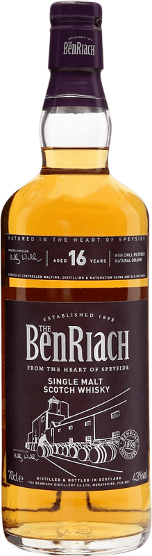 免费送货 | 威士忌单一麦芽威士忌 The Benriach 英国 16 岁 70 cl