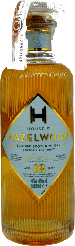 56,95 € Envio grátis | Whisky Blended Grant & Sons House of Hazelwood 18 Anos Garrafa Medium 50 cl
