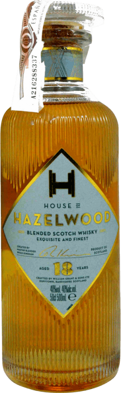 Free Shipping | Whisky Blended Grant & Sons House of Hazelwood United Kingdom 18 Years Medium Bottle 50 cl