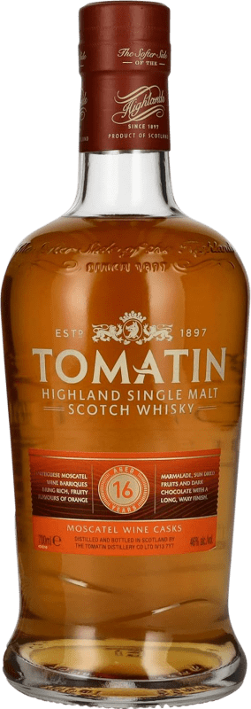 95,95 € | 威士忌单一麦芽威士忌 Tomatin Moscatel Wine Casks 英国 16 岁 70 cl