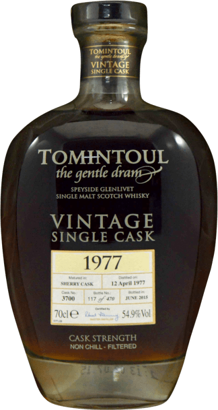 Бесплатная доставка | Виски из одного солода Tomintoul 1977 Vintage Single Cask Объединенное Королевство 70 cl