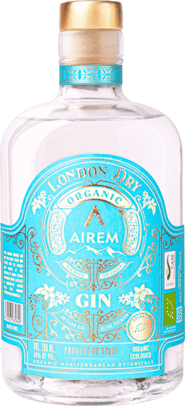 37,95 € | ジン Airem Premium Gin Organic Kosher sin Gluten スペイン 70 cl