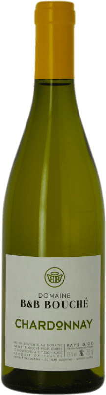 Envio grátis | Vinho branco B&B Bouché I.G.P. Vin de Pays d'Oc Languedoque-Rossilhão França Chardonnay 75 cl