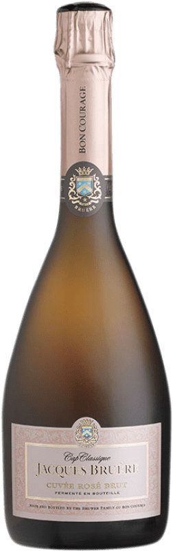 32,95 € | Espumante rosé Bon Courage Cap Classique Jacques Bruére Cuvée Rosé I.G. Robertson África do Sul Pinot Preto, Chardonnay 75 cl