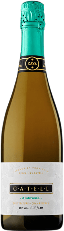 Envoi gratuit | Blanc mousseux Gatell Ambrosia Brut Nature Réserve D.O. Cava Catalogne Espagne Macabeo, Xarel·lo, Parellada 75 cl