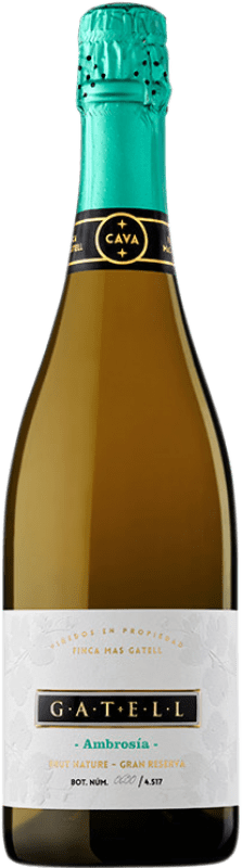 Envoi gratuit | Blanc mousseux Gatell Ambrosia Brut Nature Réserve D.O. Cava Catalogne Espagne Macabeo, Xarel·lo, Parellada Biologique 75 cl