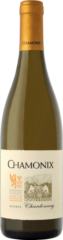 Free Shipping | White wine Chamonix Reserve I.G. Franschhoek Stellenbosch South Africa Chardonnay 75 cl