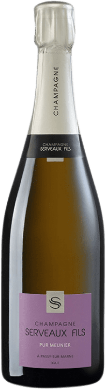 Бесплатная доставка | Белое игристое Serveaux брют A.O.C. Champagne шампанское Франция Pinot Meunier 75 cl