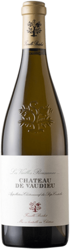 Free Shipping | White wine Château de Vaudieu Les Vieilles Aged A.O.C. Châteauneuf-du-Pape Provence France Roussanne 75 cl