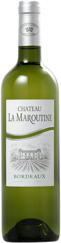 Envío gratis | Vino Blanco Château La Maroutine A.O.C. Bordeaux Burdeos Francia Sémillon, Sauvignon 75 cl