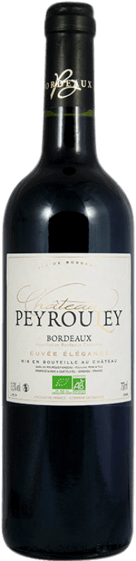 Бесплатная доставка | Красное вино Château Peyrouley Cuvée Élégance A.O.C. Bordeaux Бордо Франция Merlot, Cabernet Sauvignon 75 cl