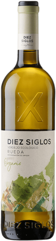 Бесплатная доставка | Белое вино Diez Siglos Ecológico D.O. Rueda Кастилия-Леон Испания Verdejo 75 cl