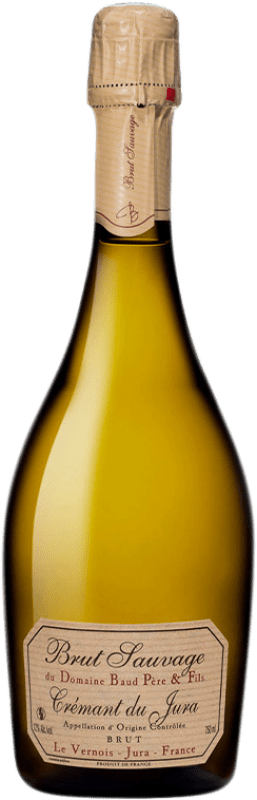 Бесплатная доставка | Белое игристое вино Domaine Baud Sauvage Brut — брют A.O.C. Crémant du Jura Jura Франция Pinot Noir — Пино Нуар, Chardonnay — Шардоне 75 cl