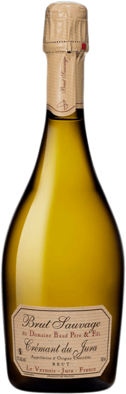 Envoi gratuit | Blanc mousseux Baud Sauvage Brut A.O.C. Crémant du Jura Jura France Pinot Noir, Chardonnay 75 cl