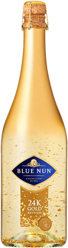 Envoi gratuit | Blanc mousseux Langguth Blue Nun 24K Gold Edition Allemagne 75 cl