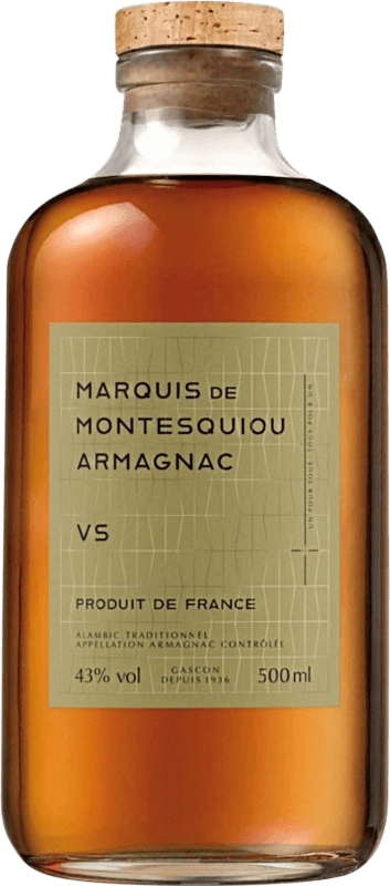 Envio grátis | Armagnac Marquis de Montesquiou VS Very Special — Muito Especial França Garrafa Medium 50 cl
