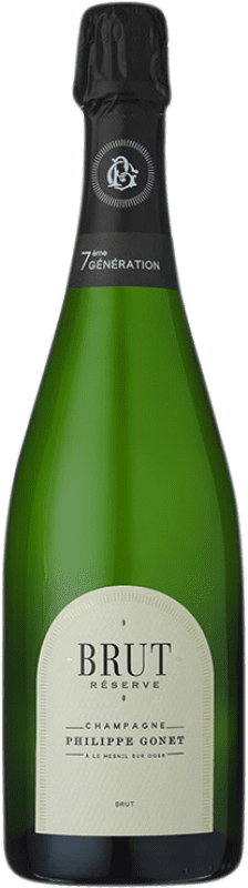 免费送货 | 白起泡酒 Philippe Gonet Brut — 起泡酒 干型 珍藏 A.O.C. Champagne 香槟酒 法国 Pinot Noir — 黑皮诺, Chardonnay — 莎当妮, Pinot Meunier — 黑皮诺·莫尼耶 75 cl