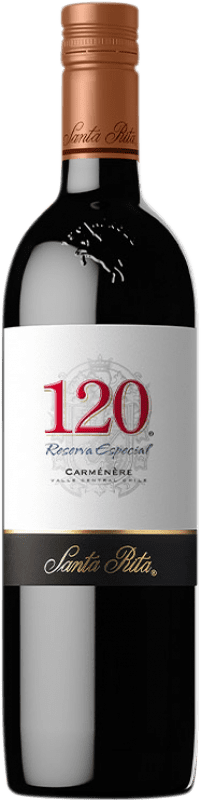 Kostenloser Versand | Rotwein Santa Rita 120 Especial Reserve I.G. Valle Central Zentrales Tal Chile Carmenère 75 cl