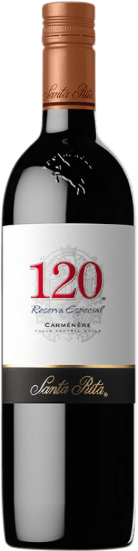16,95 € Spedizione Gratuita | Vino Rosso Santa Rita 120 Speciale Riserva I.G. Valle Central