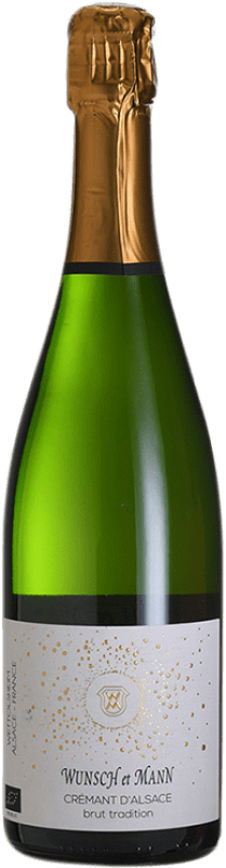 Envío gratis | Espumoso blanco Wunsch et Mann Tradition Brut A.O.C. Crémant d'Alsace Alsace Francia Pinot Gris, Pinot Blanco, Pinot Auxerrois Ecológico 75 cl