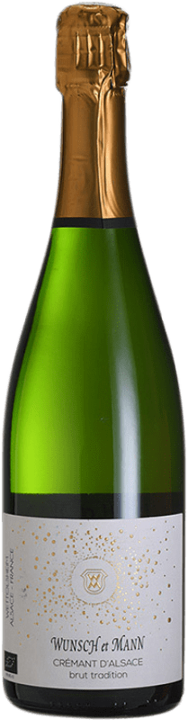 Free Shipping | White sparkling Wunsch et Mann Tradition Brut A.O.C. Crémant d'Alsace Alsace France Pinot Grey, Pinot White, Pinot Auxerrois 75 cl