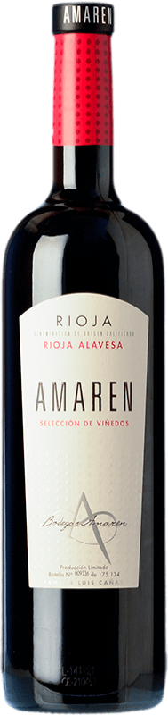 Kostenloser Versand | Rotwein Amaren Selección de Viñedos D.O.Ca. Rioja Baskenland Spanien Tempranillo, Grenache 75 cl