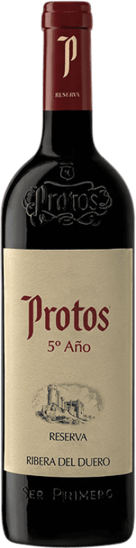 55,95 € Spedizione Gratuita | Vino Rosso Protos 5º Año Riserva D.O. Ribera del Duero