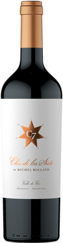 Бесплатная доставка | Красное вино Clos de los Siete I.G. Valle de Uco Долина Уко Аргентина Merlot — Мерло, Syrah — Сира, Cabernet Sauvignon — Каберне Совиньон, Cabernet Franc — Каберне Фран, Malbec — Мальбек, Petit Verdot 75 cl