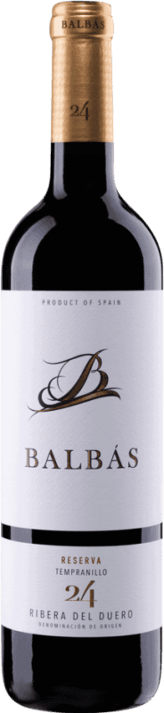 56,95 € Envoi gratuit | Vin Rouge Balbás Réserve D.O. Ribera del Duero