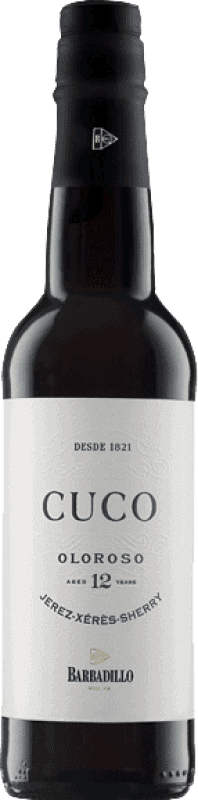 23,95 € 送料無料 | 酒精強化ワイン Barbadillo Cuco Seco — 辛口 Oloroso — オロロソ D.O. Jerez-Xérès-Sherry 12 年 ハーフボトル 37 cl