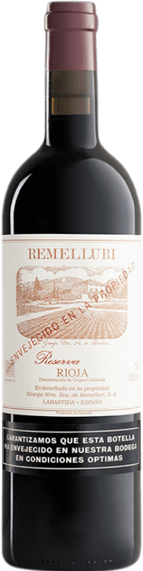 48,95 € | Vino Rosso Ntra. Sra. de Remelluri Envejecido en la Propiedad Riserva D.O.Ca. Rioja La Rioja Spagna Tempranillo, Garnacha — Grenache, Graciano, Viura, Malvasia 75 cl