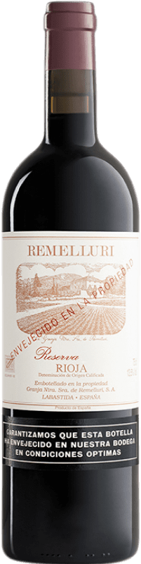 43,95 € | Vino tinto Ntra. Sra. de Remelluri Envejecido en la Propiedad Reserva D.O.Ca. Rioja La Rioja España Tempranillo, Garnacha, Graciano, Viura, Malvasía 75 cl