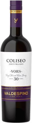 Бесплатная доставка | Крепленое вино Valdespino Amontillado Coliseo V.O.R.S. D.O. Jerez-Xérès-Sherry Андалусия Испания Palomino Fino бутылка Medium 50 cl