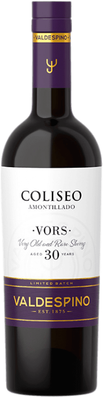 198,95 € 免费送货 | 强化酒 Valdespino Amontillado Coliseo V.O.R.S. D.O. Jerez-Xérès-Sherry 瓶子 Medium 50 cl