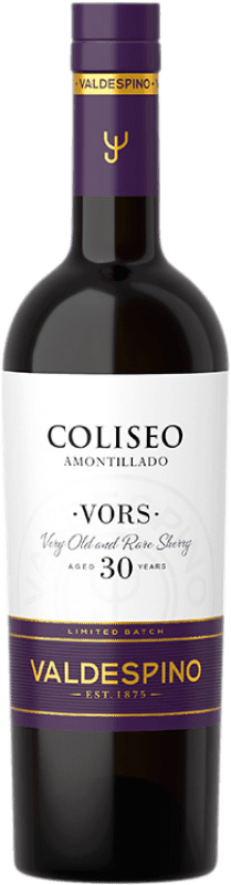 Kostenloser Versand | Verstärkter Wein Valdespino Amontillado Coliseo V.O.R.S. D.O. Jerez-Xérès-Sherry Andalusien Spanien Palomino Fino Medium Flasche 50 cl