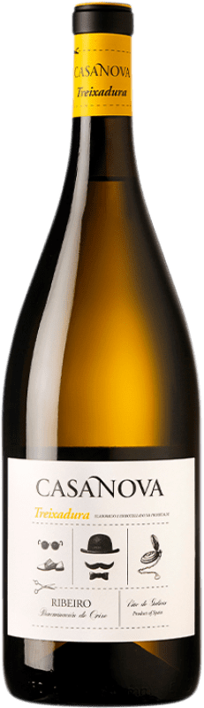 Envio grátis | Vinho branco Pazo Casanova D.O. Ribeiro Galiza Espanha Treixadura Garrafa Magnum 1,5 L