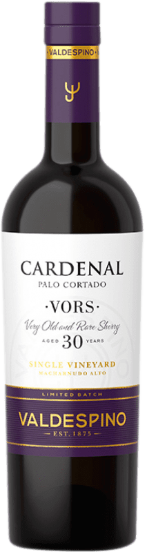 195,95 € 免费送货 | 强化酒 Valdespino Cardenal Palo Cortado VORS D.O. Jerez-Xérès-Sherry 瓶子 Medium 50 cl