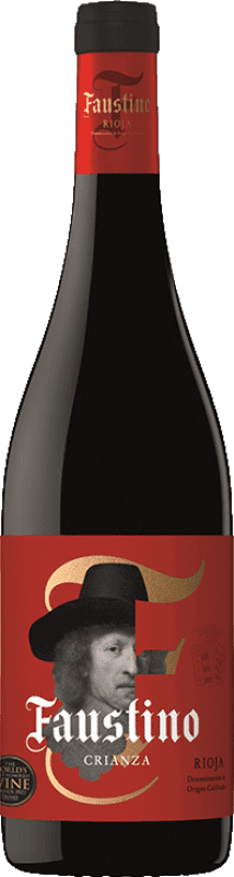 11,95 € | Rotwein Faustino Crianza — Kurze Fassreifung D.O.Ca. Rioja La Rioja Spanien Tempranillo 75 cl