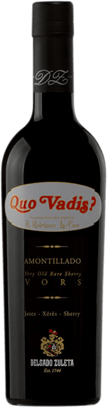 Бесплатная доставка | Крепленое вино Delgado Zuleta Quo Vadis Amontillado VORS D.O. Jerez-Xérès-Sherry Андалусия Испания Palomino Fino бутылка Medium 50 cl