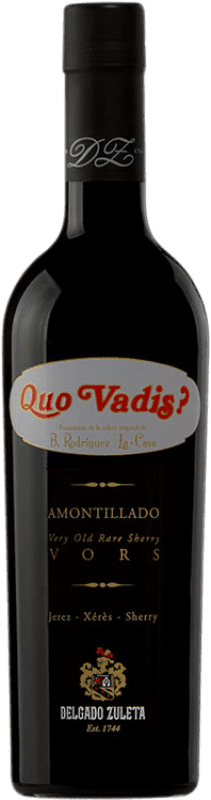 119,95 € Spedizione Gratuita | Vino fortificato Delgado Zuleta Quo Vadis Amontillado VORS D.O. Jerez-Xérès-Sherry Bottiglia Medium 50 cl
