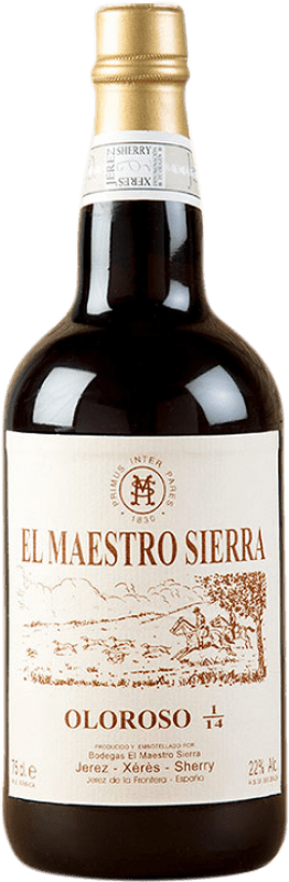 Kostenloser Versand | Süßer Wein Maestro Sierra Oloroso 1/14 Vinos Viejos D.O. Jerez-Xérès-Sherry Andalusien Spanien Palomino Fino Halbe Flasche 37 cl