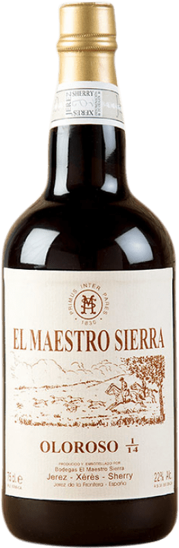 62,95 € Envio grátis | Vinho Doce Maestro Sierra 1/14 Oloroso Viejo — Velho D.O. Jerez-Xérès-Sherry Meia Garrafa 37 cl